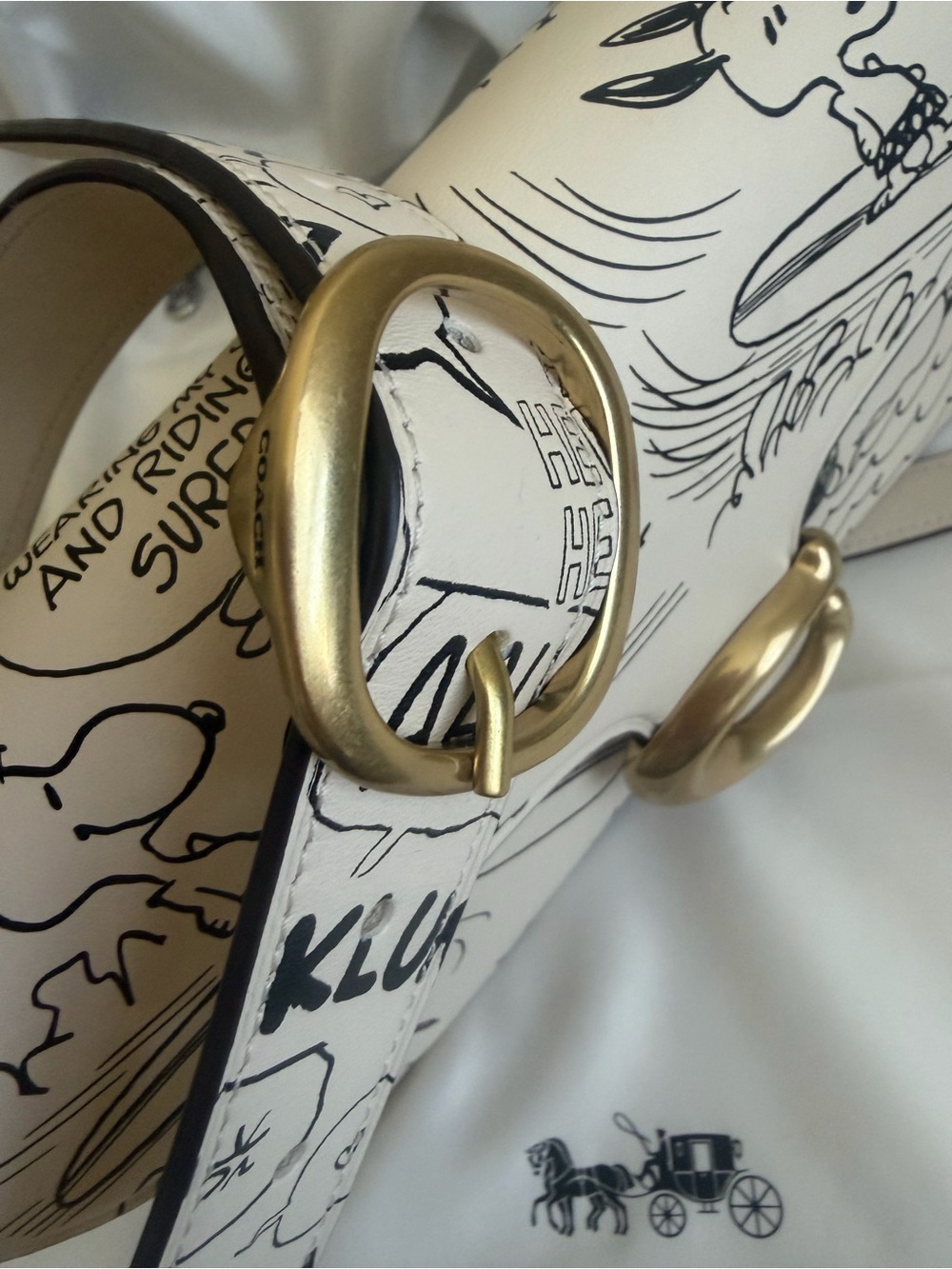 NWT Coach X Peanuts Tabby 26 Shoulder Bag With Snoopy Print HTF-Sold Out - Picture 12 of 16